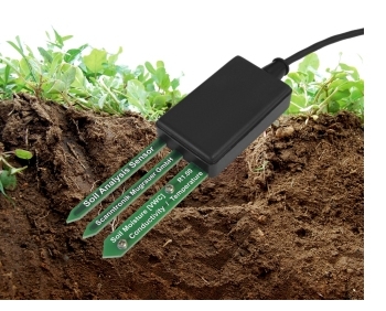Moisture, electrical conductivity and temperature in soil