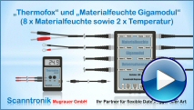 Video Datenlogger Holzfeuchte Baufeuchte Materialfeuchte